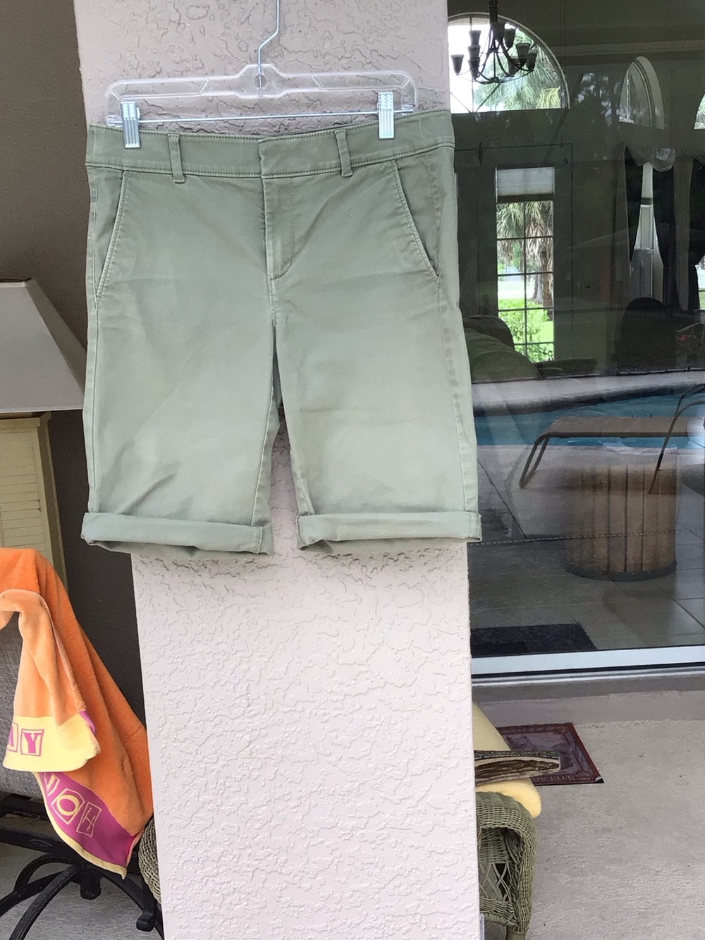 Ann Taylor LOFT khaki green Bermuda shorts